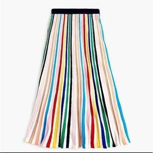 NWOT J. Crew Pull-on Flare Skirt in Rainbow Stripe